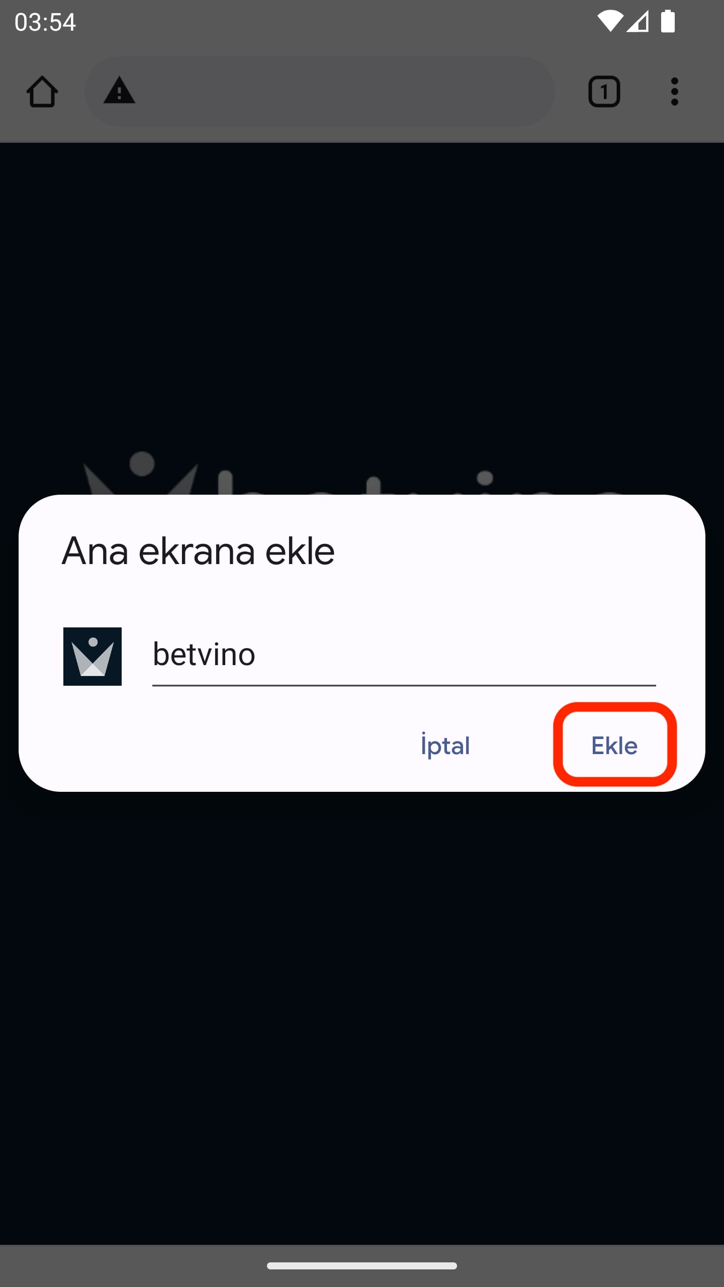 betvino Mobil Tanıtım - Adım 6